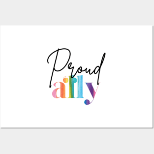 Proud Ally - Rainbow proud Posters and Art